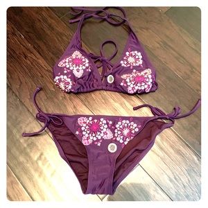 Xhilaration Purple Triangle Bikini